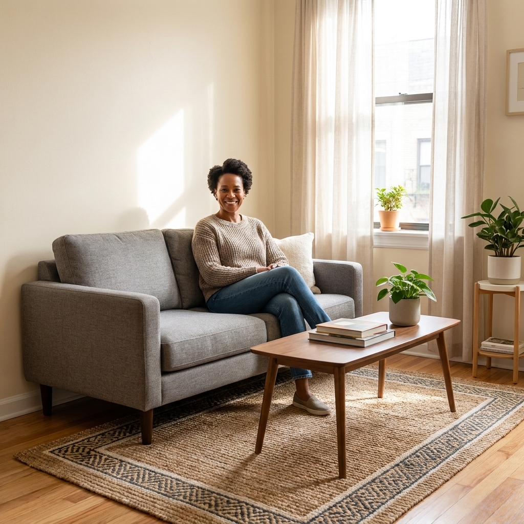 Oversized vs. Petite Furniture in a Tiny Living Room