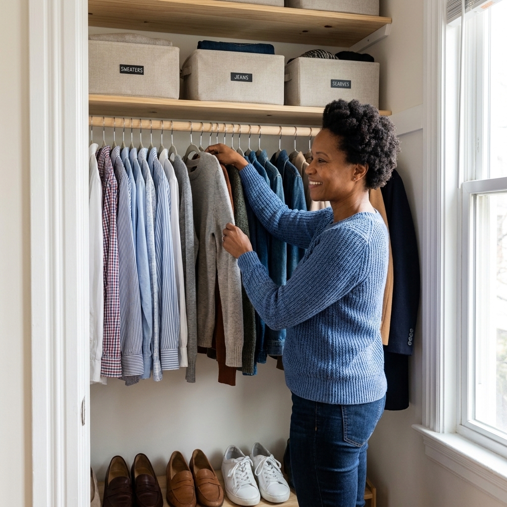 Organize a Small Bedroom Closet When You Have Too Many Clothes